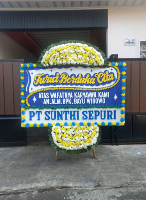 Papan Bunga Duka di Karang Mulya