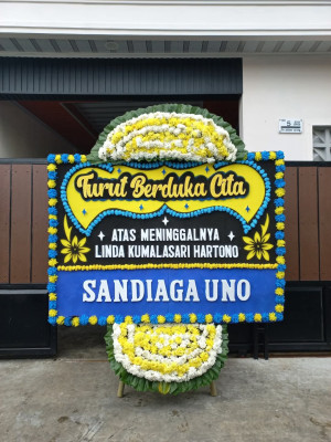 Papan Bunga Duka di Karang Mulya